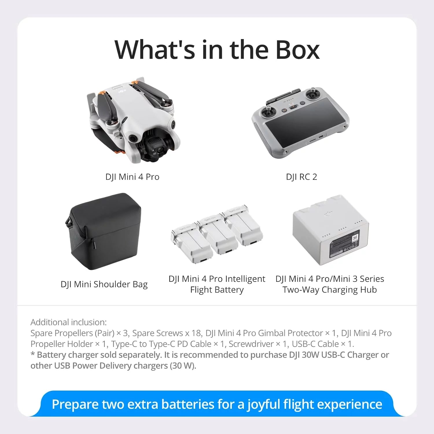 Folding Drone with RC 2 Remote, 4K HDR Video Camera, Under 249g, 3 Batteries Bundle with Hard Case + Wide Angle Lens C841897