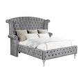 Grey Tufted Upholstered Eastern King Bed E494502