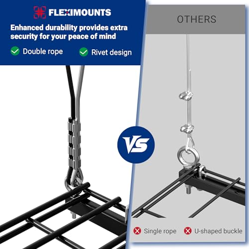 Carbon Black 4x4 Ft Heavy-Duty Overhead Garage Storage Rack D3659