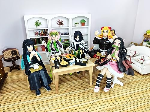 Nezuko Figure Eating Rice Balls Sitting Pose Demon Action Figures Anime Devil Slayer Figure Desktop Decor Collection Toy D796287
