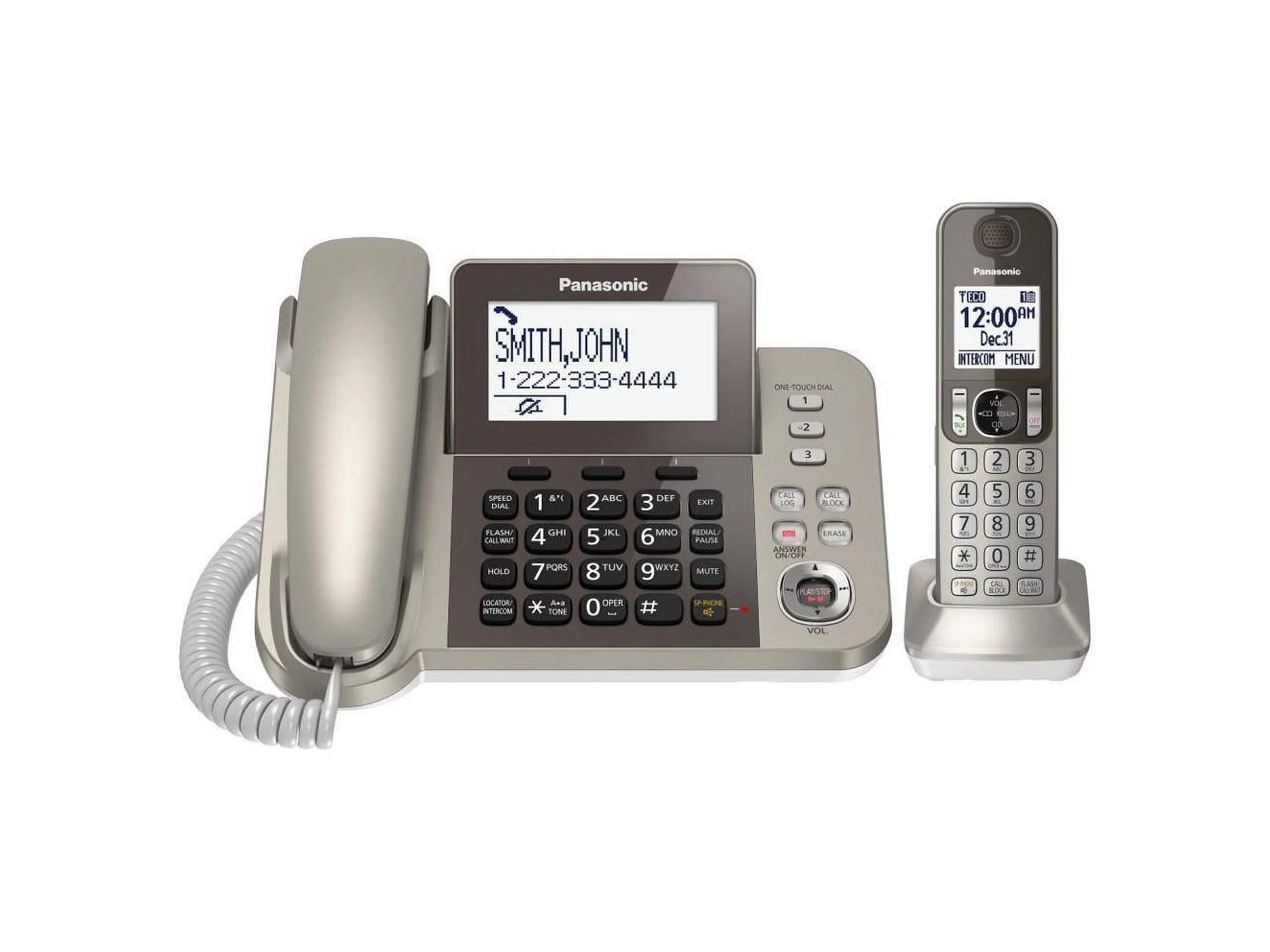 Silver Black Cordless Phone with Speakerphone P69621