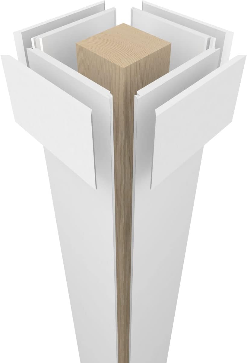 10"W x 9'H Square Non-Tapered Smooth PVC Column Wrap Kit Z329471