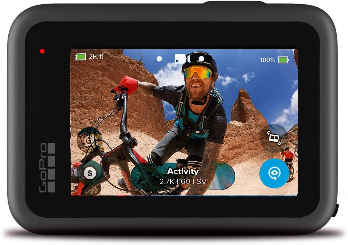 Action Camera with Floating Hand Grip, Magnetic Swivel Clip, Sandisk 32GB & 16GB SD Cards, 2 Batteries, Case, 5K HD Video, 20MP Photos, 1080p Live Streaming E92550