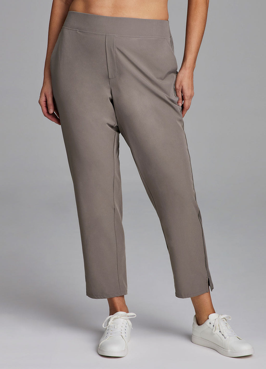 Plus City Stretch Ribbed Ankle Pant
