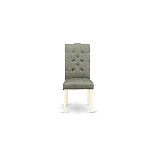 7 Piece Dining Set with Rectangle Table and 6 Gray Fabric Upholstered Chairs O4553