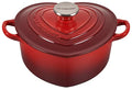 White Enameled Cast Iron 2 Quart Heart Cocotte Z978