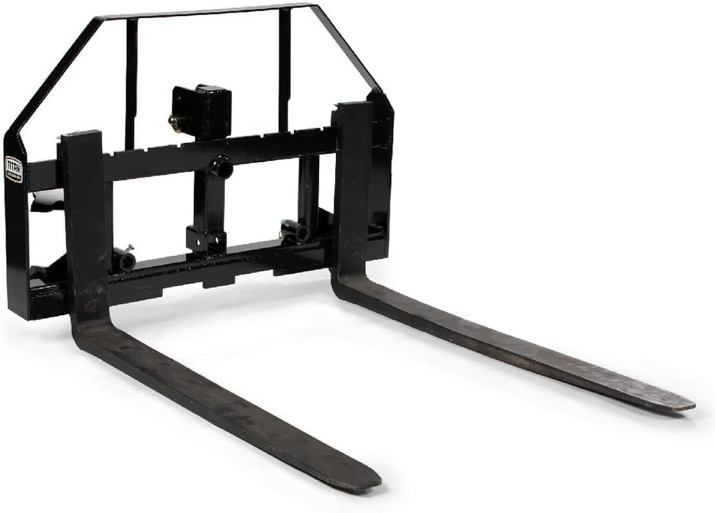 60-in Pallet Fork Hay Frame Attachment with Rack, Receiver Hitch V434