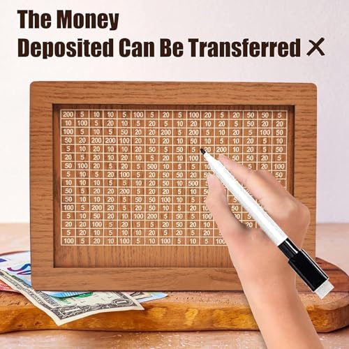 Wooden Money Box with Counter F19163