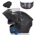 DOT Approved Dual Visor Full Face Flip up Bluetooth Motorcycle Helmet Z73603