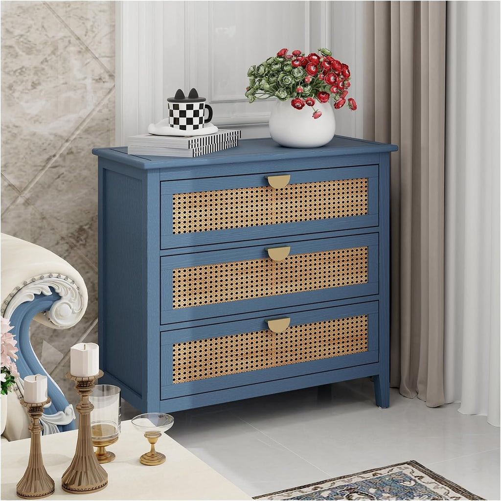 Natural Rattan 3 Drawer Cabinet N60755