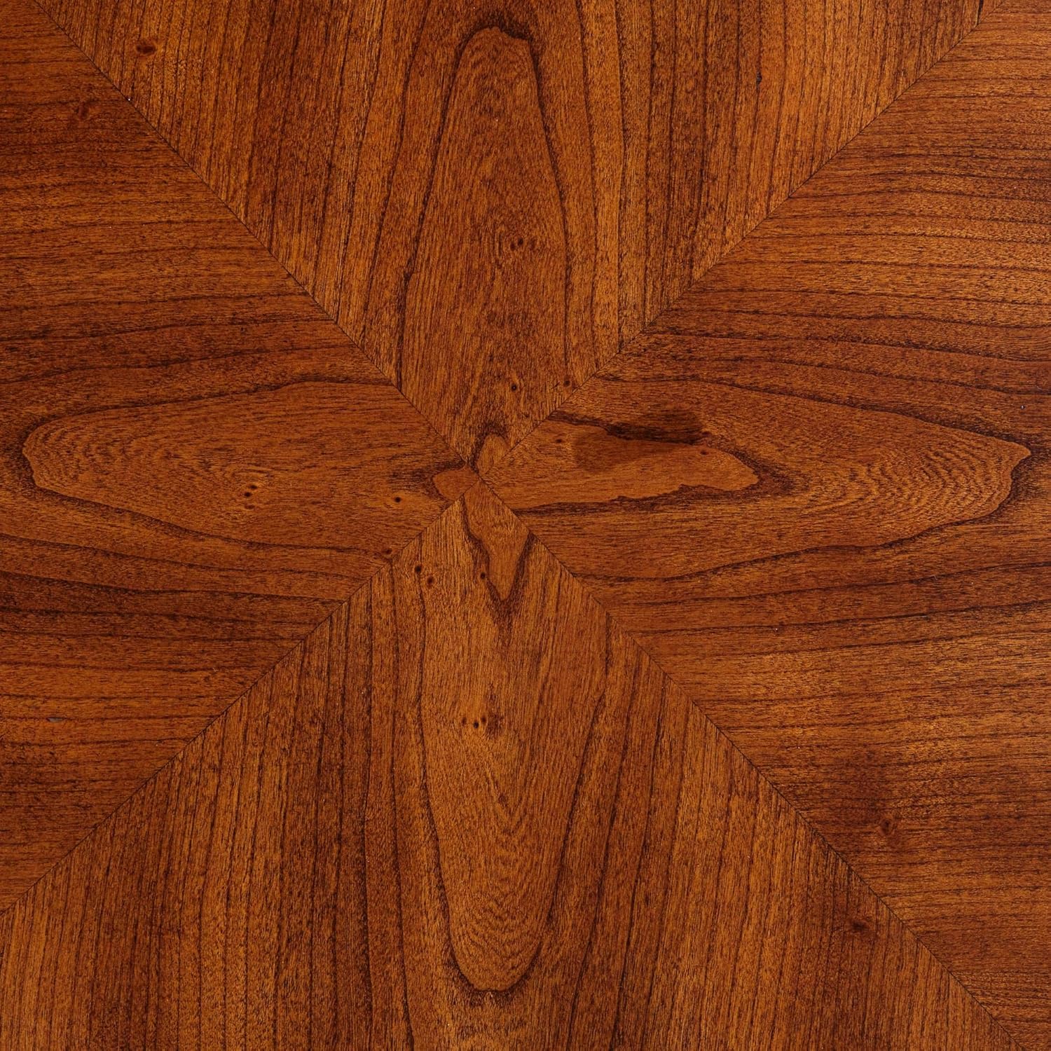 Rustic Cherry Wood Round Accent Side End Table 26" Wide Natural Grain Curving Legs A189118