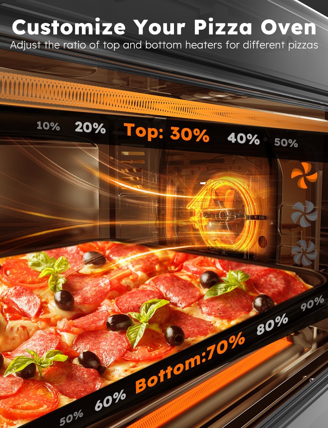 Stainless Steel Air Fryer Toaster Oven with Grill Combo, 30QT K160974