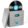 Vinyl Record Storage Box with Lid and Handles A5232