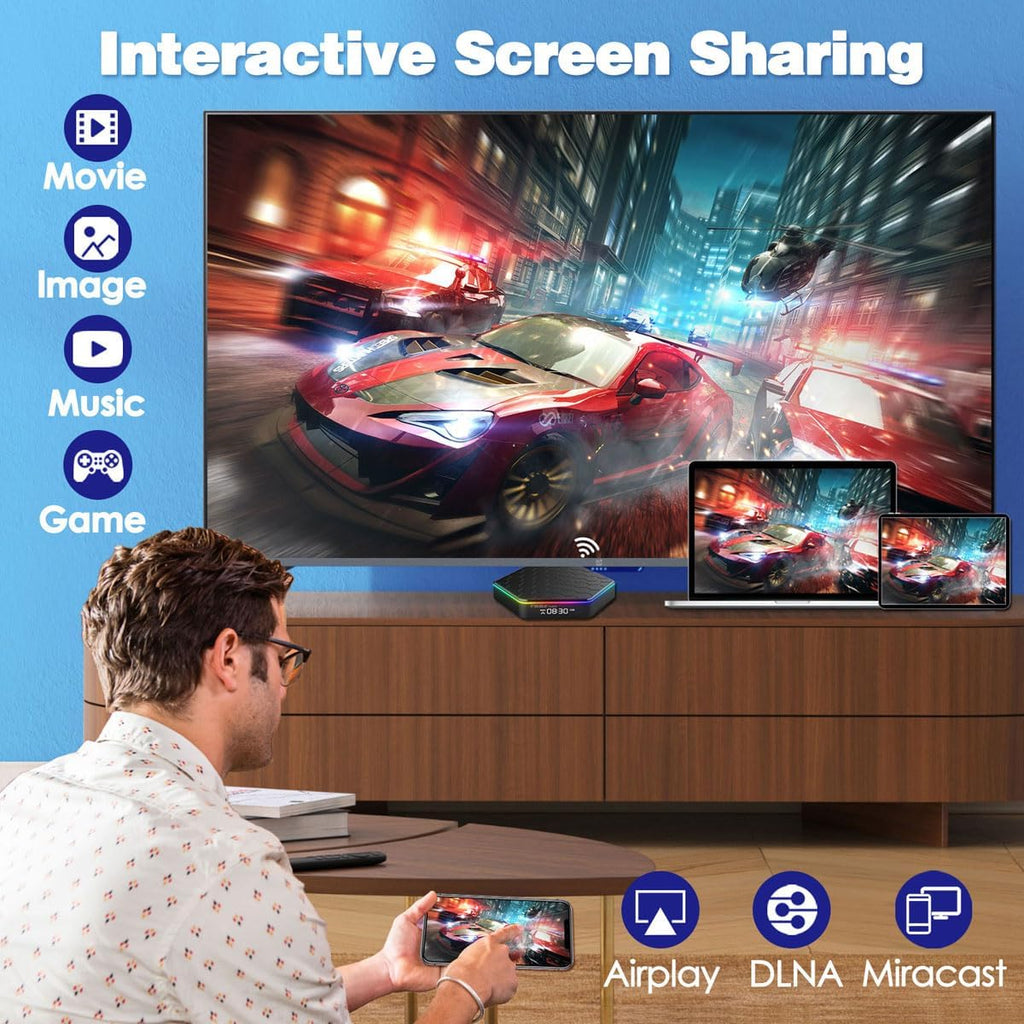 Android TV Box 4GB RAM 64GB ROM 6K 4K Wi-Fi 6 Bluetooth 5.0 USB O2094