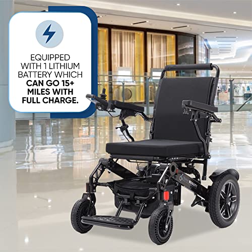 Lightweight Fold Electric Wheelchair (Blue, 17 Inches Seat Width) E256630