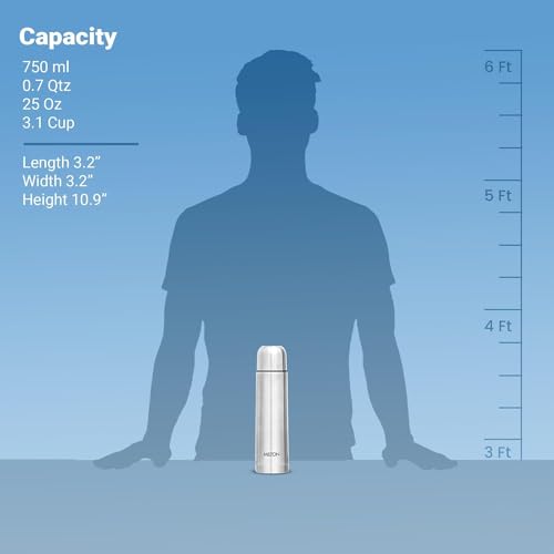 Silver Double Walled Vacuum Insulated Thermos 500 ml Stainless Steel Z147