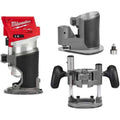 M18 Fuel 18-Volt Lithium-Ion Brushless Cordless Compact Router with Offset Base and Plunge Base L5511