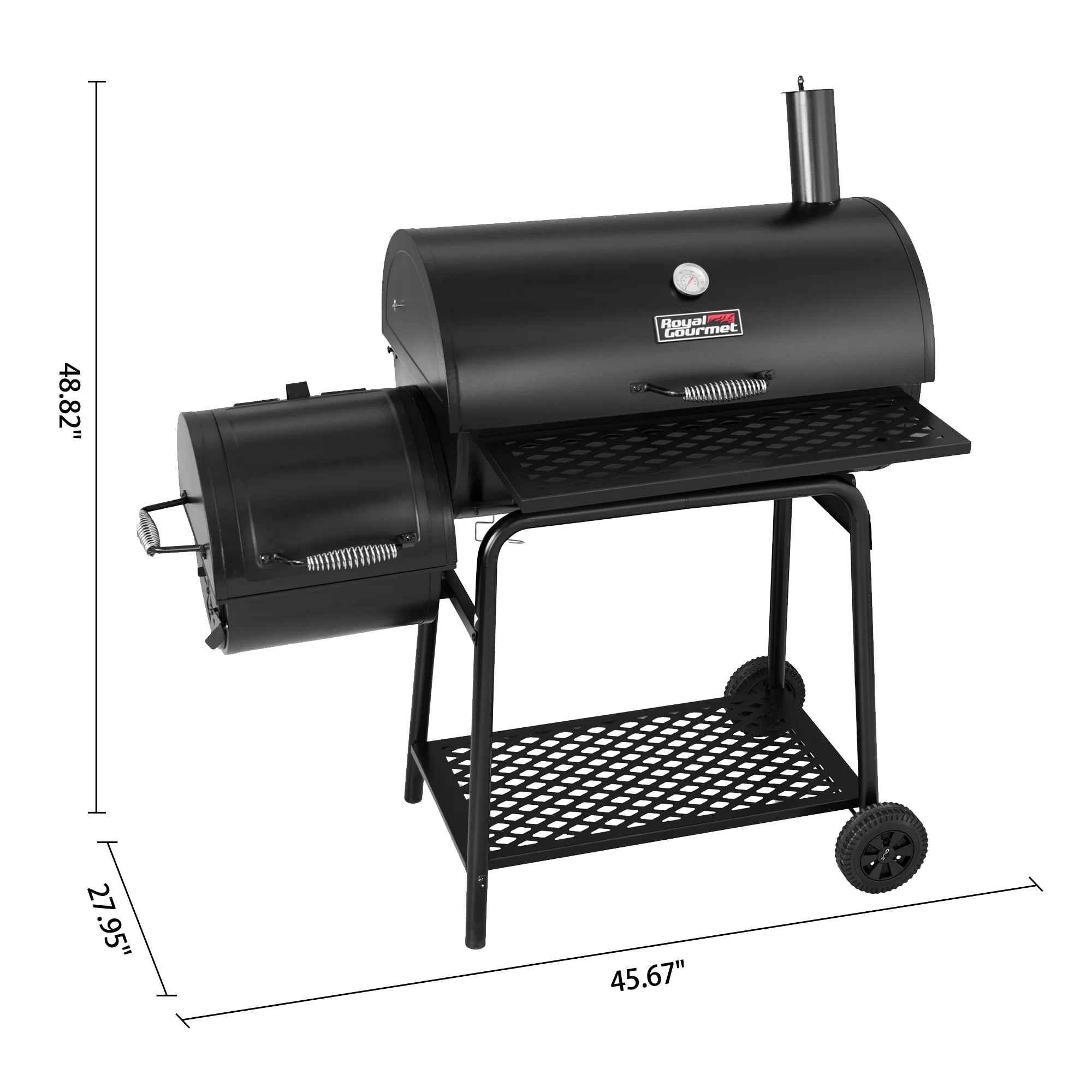 30" Charcoal Grill with Offset Smoker A309