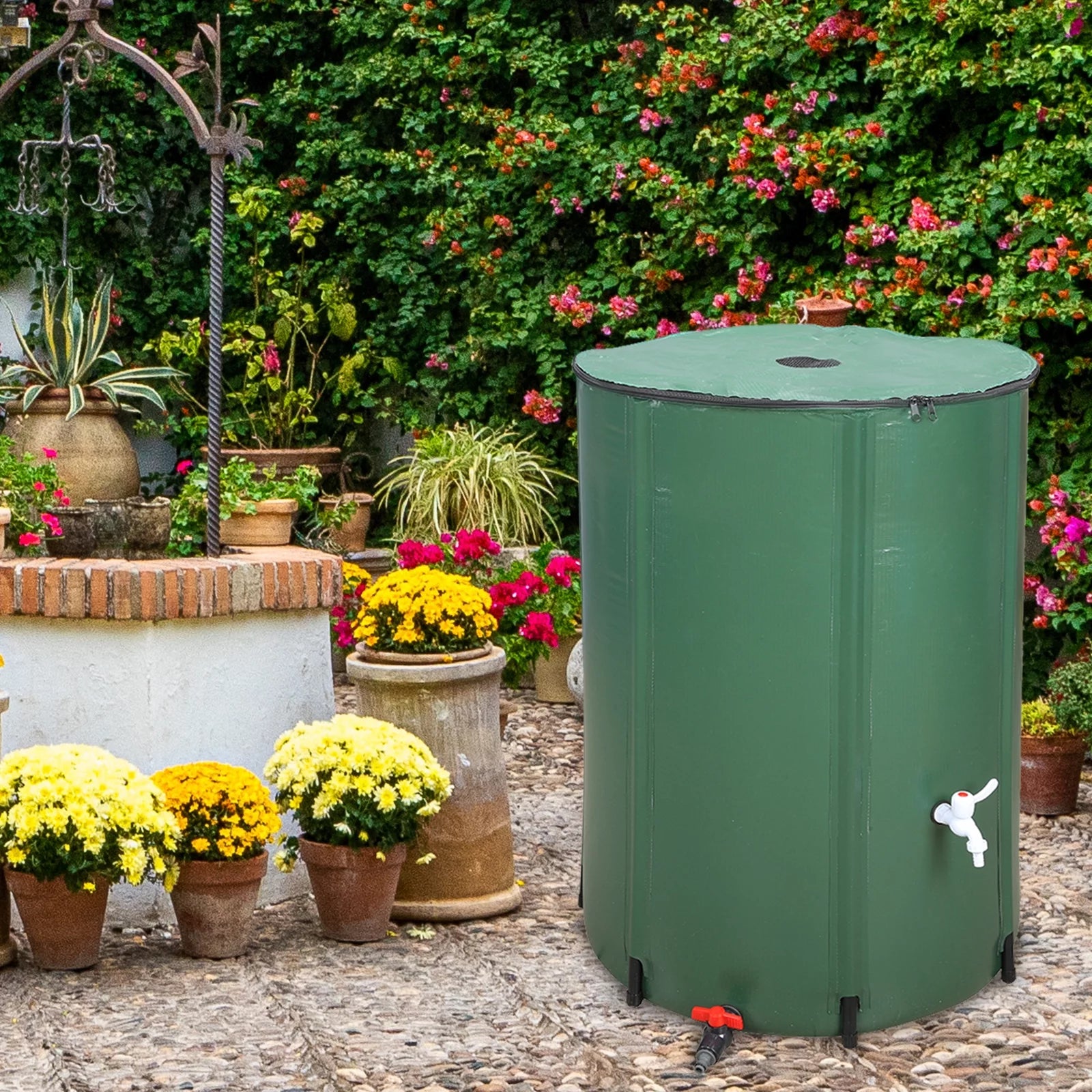 100 Gallon Portable Rain Barrel Water Storage E78394