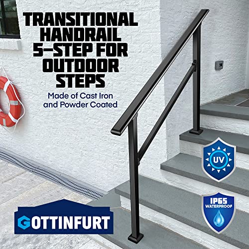 3-Step Stair Handrail with Hook and Installation Kit S837