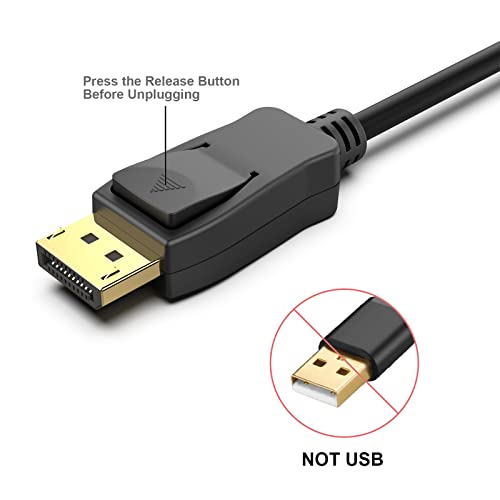 DisplayPort to HDMI 6 Feet Gold-Plated Cable Black X330