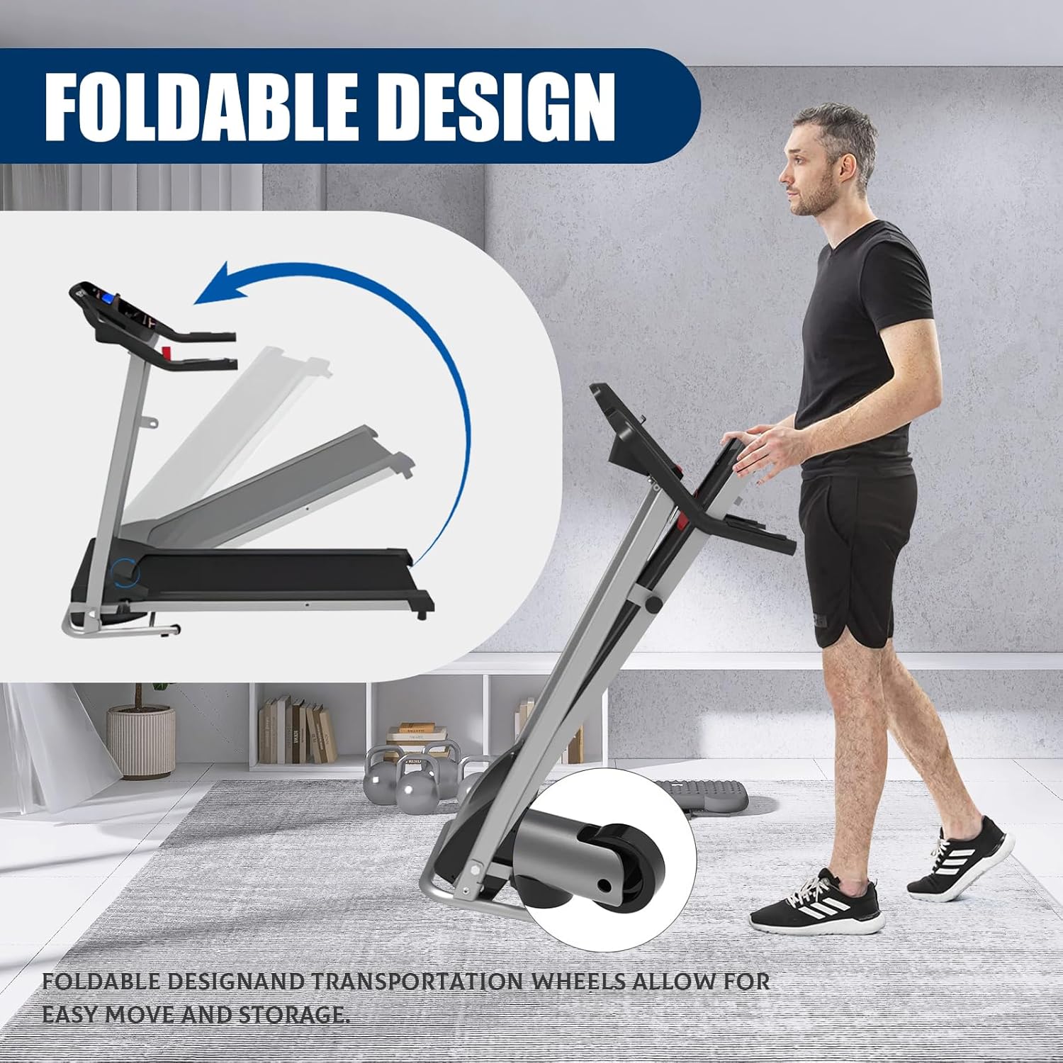 Folding Motorized Treadmill Z5795