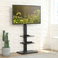 Black Floor TV Stand with Swivel Mount U7649