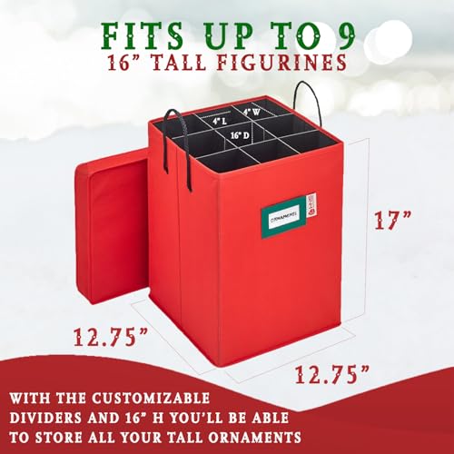 Storage Box for Nutcrackers and Figurines with Adjustable Dividers G602193