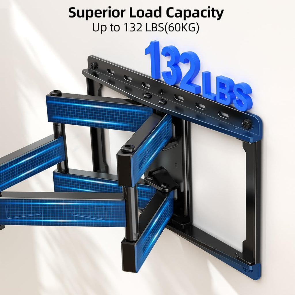 Full Motion TV Wall Mount for 32-85 inch TVs up to 132lbs, Max VESA 600x400mm U8454