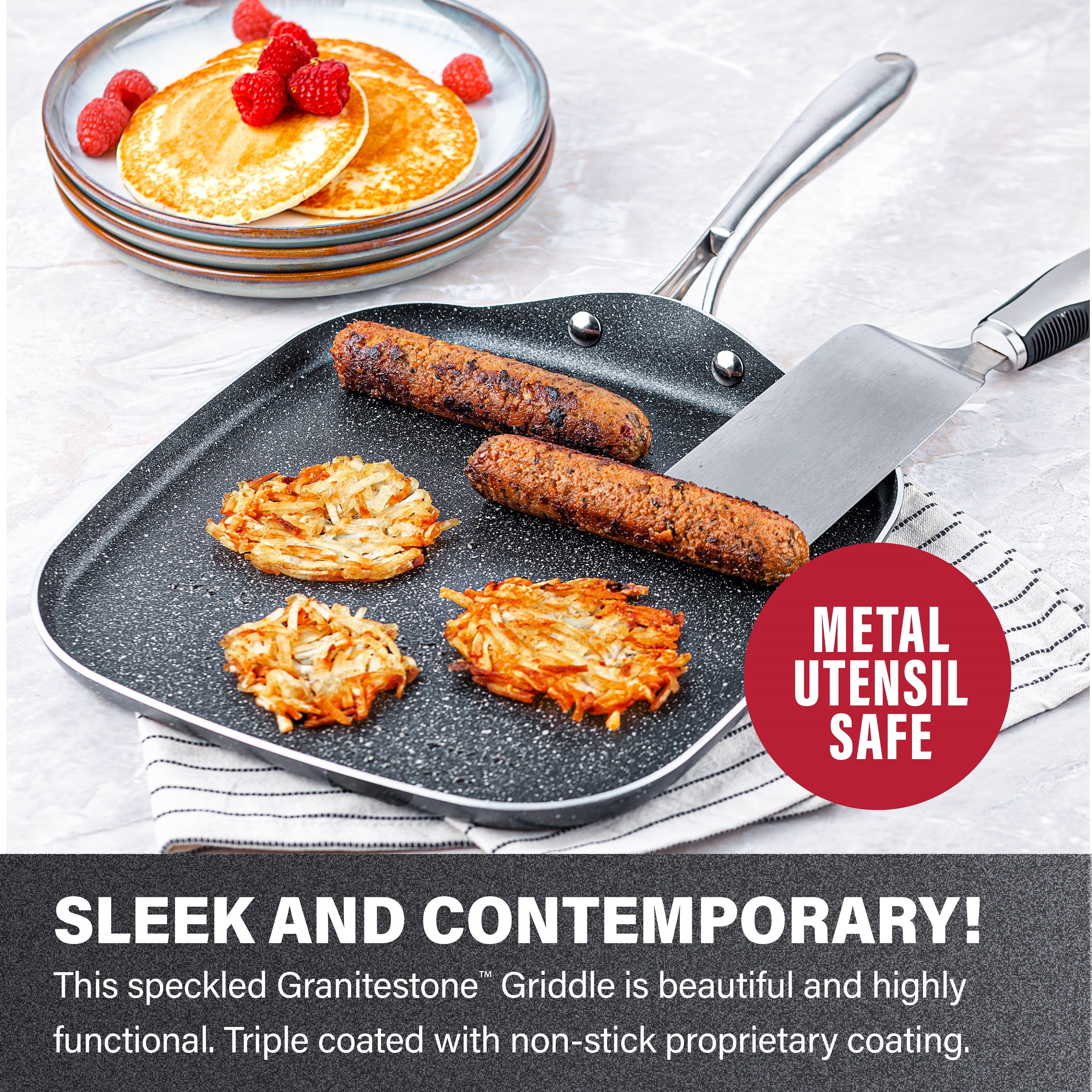 10.5 Inches Non-Stick Square Griddle Pan R7524