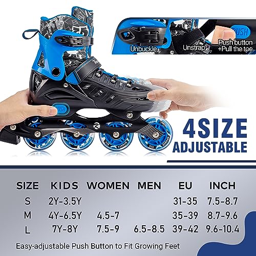 Adjustable Illuminating Inline Skates C536609
