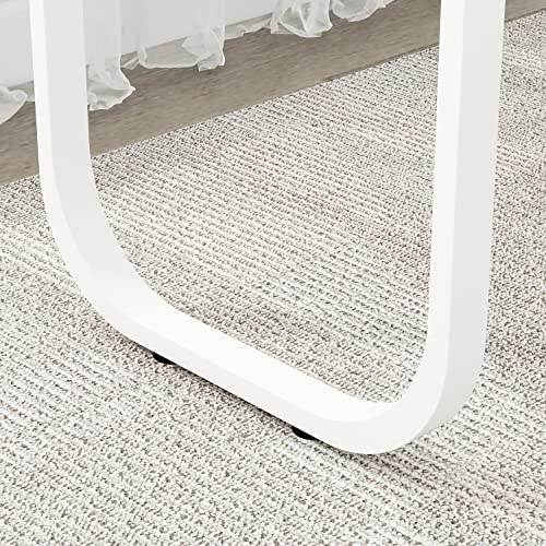 White L-Shaped Desk with Drawers and Shelves E680643