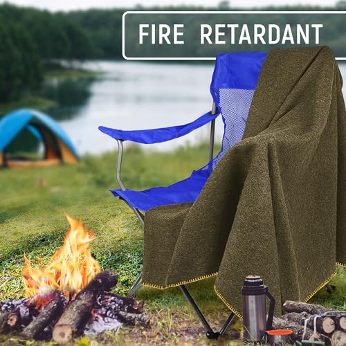 Navy 62X84 70% Wool Fire Retardant Wool Blanket M748