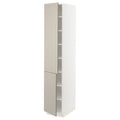 White High Cabinet with shelves and 2 Doors O7994