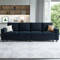 Blue Velvet Modular 4 Seat Sofa Couch Sectional C719332