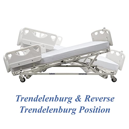 5 Function Full Electric Low Bed with High Density Foam Mattress & Half Rail Package (36" W x 80" L) G48380