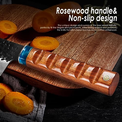 Damascus Nakiri knife 7 inch Q974021