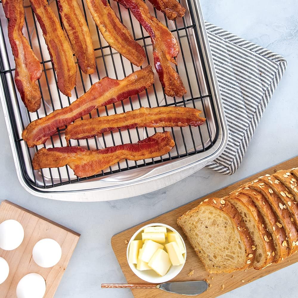 Oven Crisp Baking Tray, 17.10 x 12.40 x 1.40 inches, Natural F80571