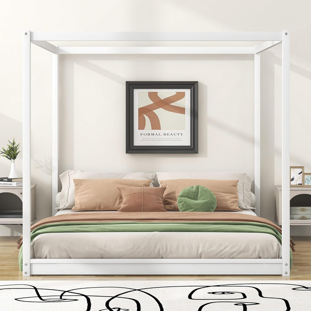 White Pine Wood Canopy Platform Bed Support Legs R7721