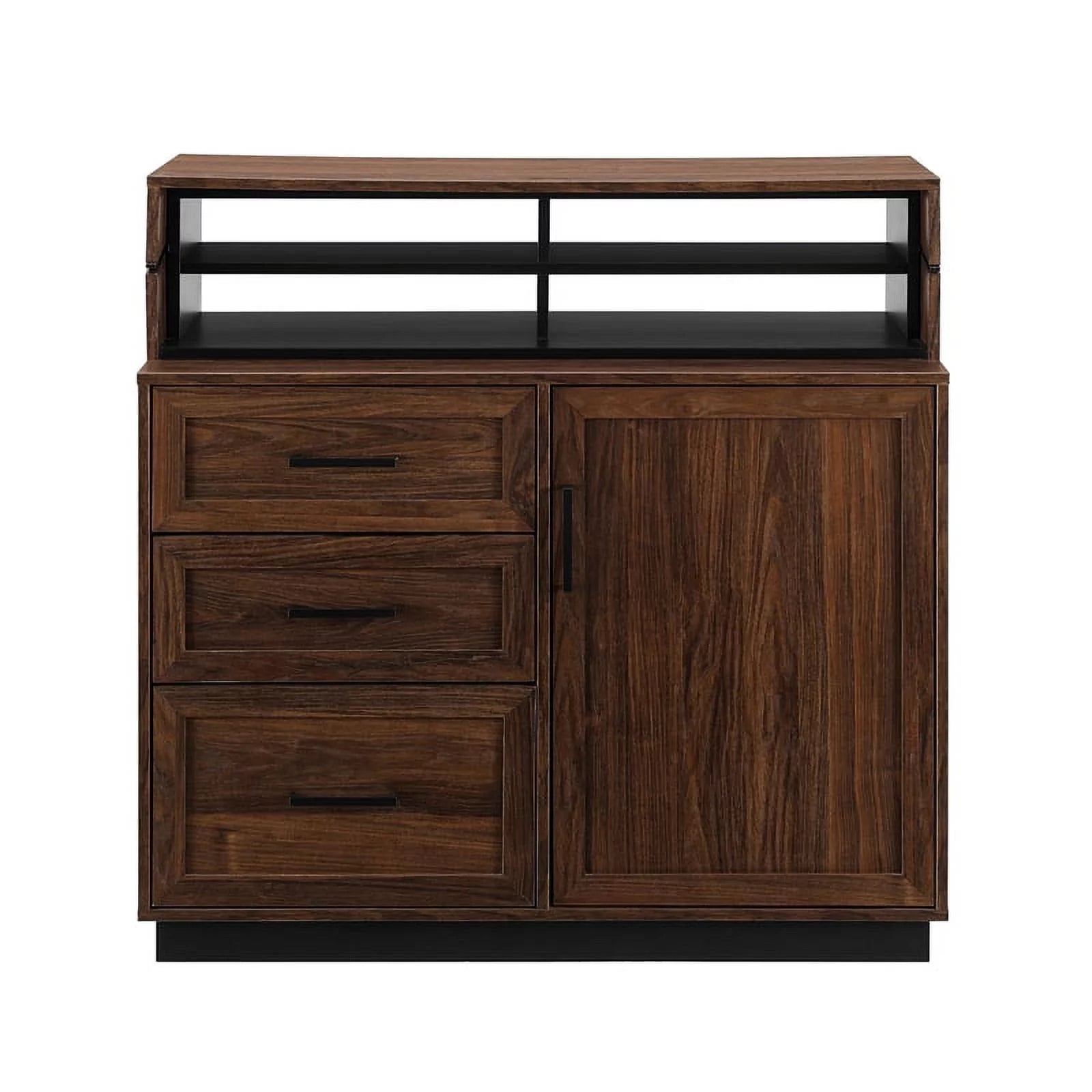 40" 3-Drawer Wood Secretary Desk in Dark Walnut E367