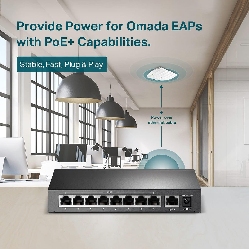 9 Port Fast Ethernet PoE Switch, Pack of 2 S51708