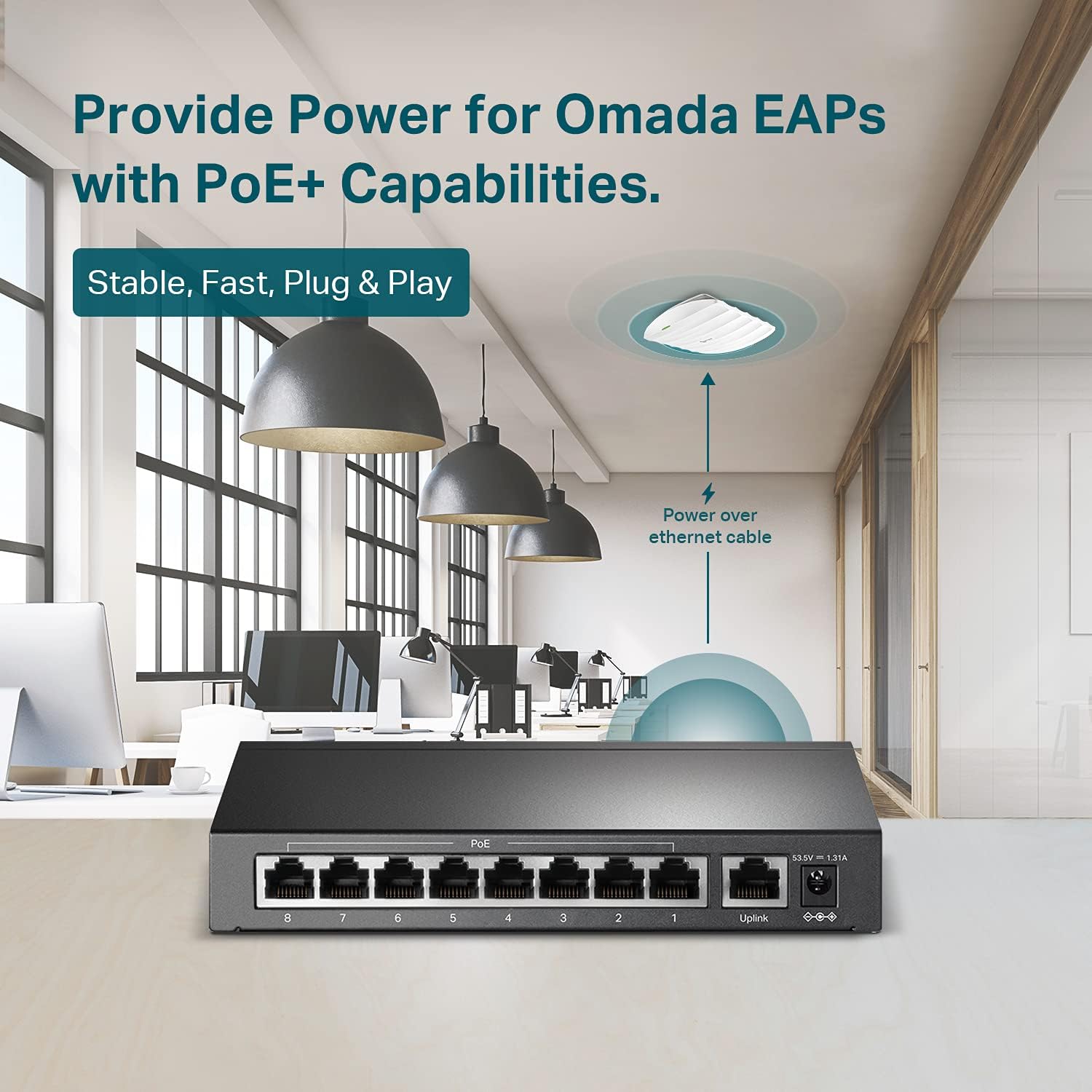 9 Port Fast Ethernet PoE Switch, Pack of 2 S51708