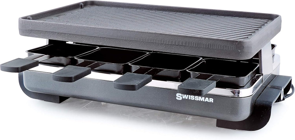 8 Person Anthracite Raclette with Cast Aluminum Grill Plate B843312