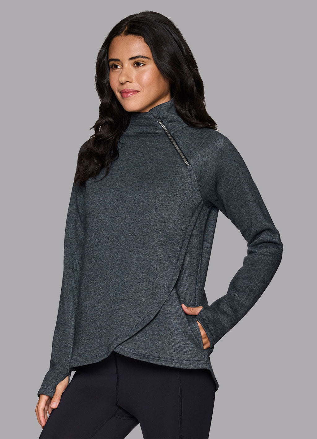 Ready To Roll Fleece Mock Neck Pullover