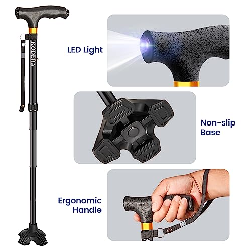 Folding Walking Cane with LED Light U402