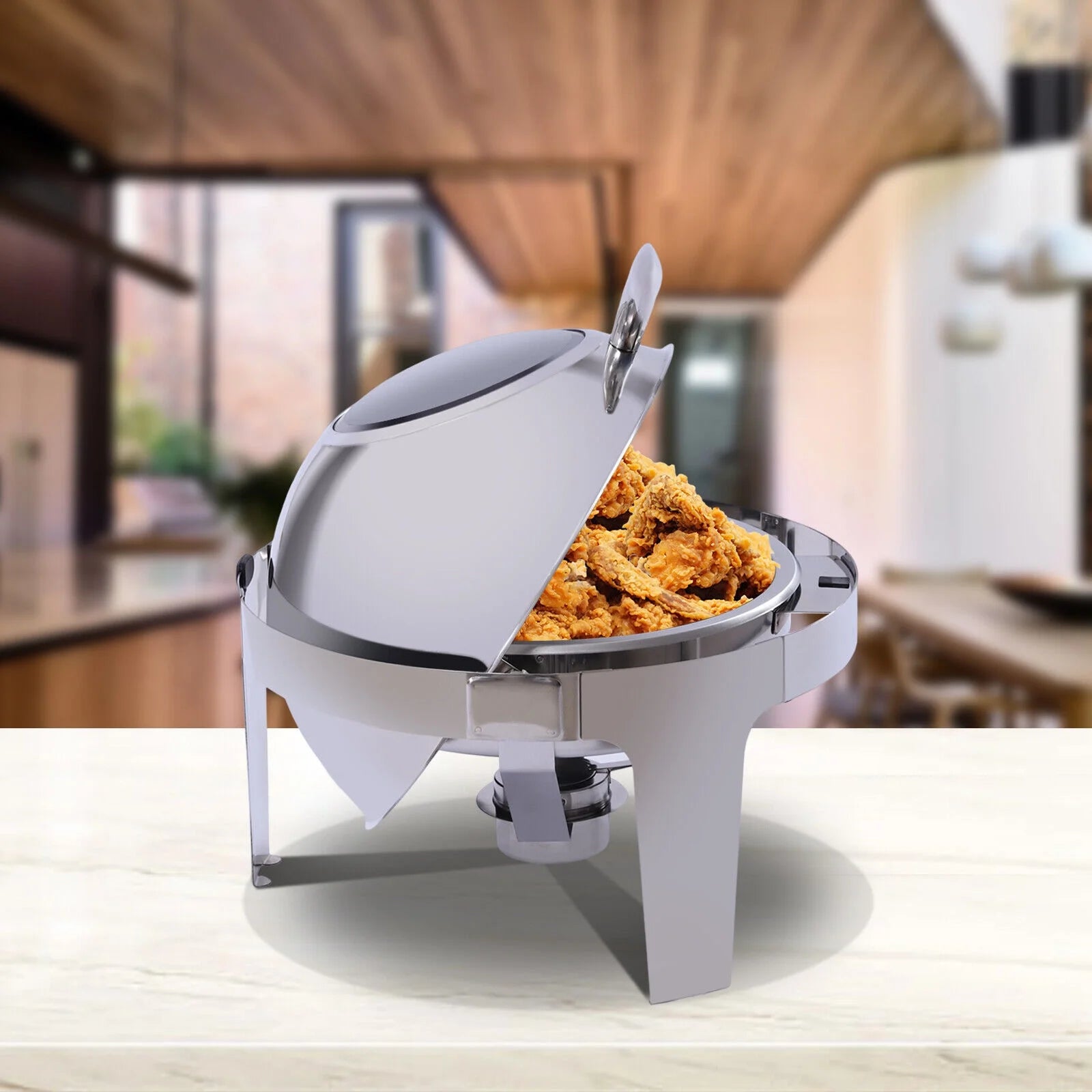 6.3-Quart Stainless Food Warmer Chafing Dish V22841