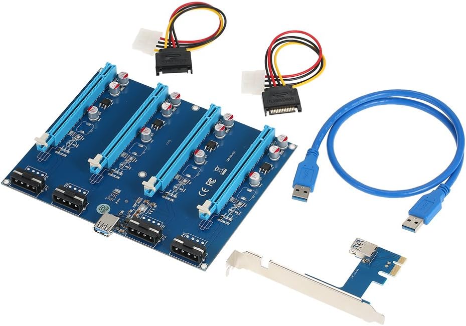 Pack of 2 PCI Express 16X Slots Riser Card Adapter X250805