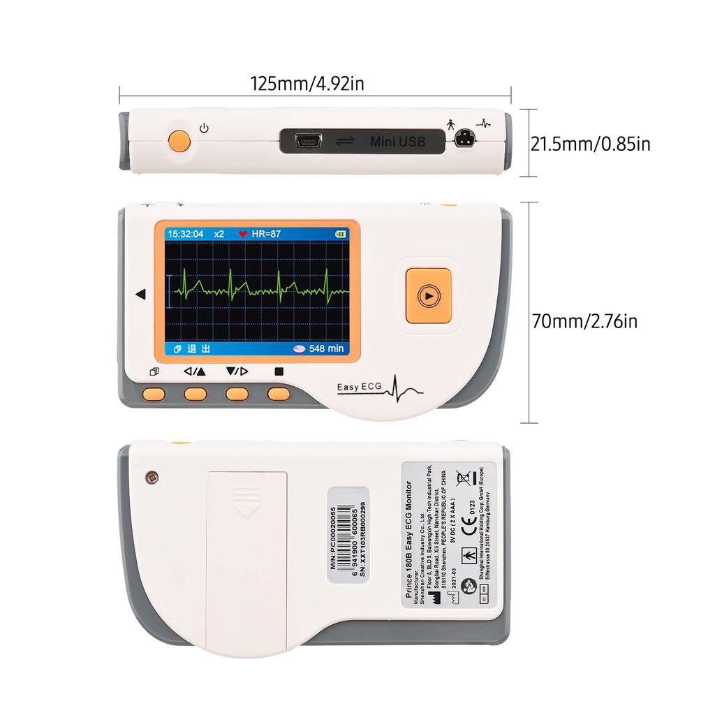 Handheld LCD EKG Device with USB Cable A717