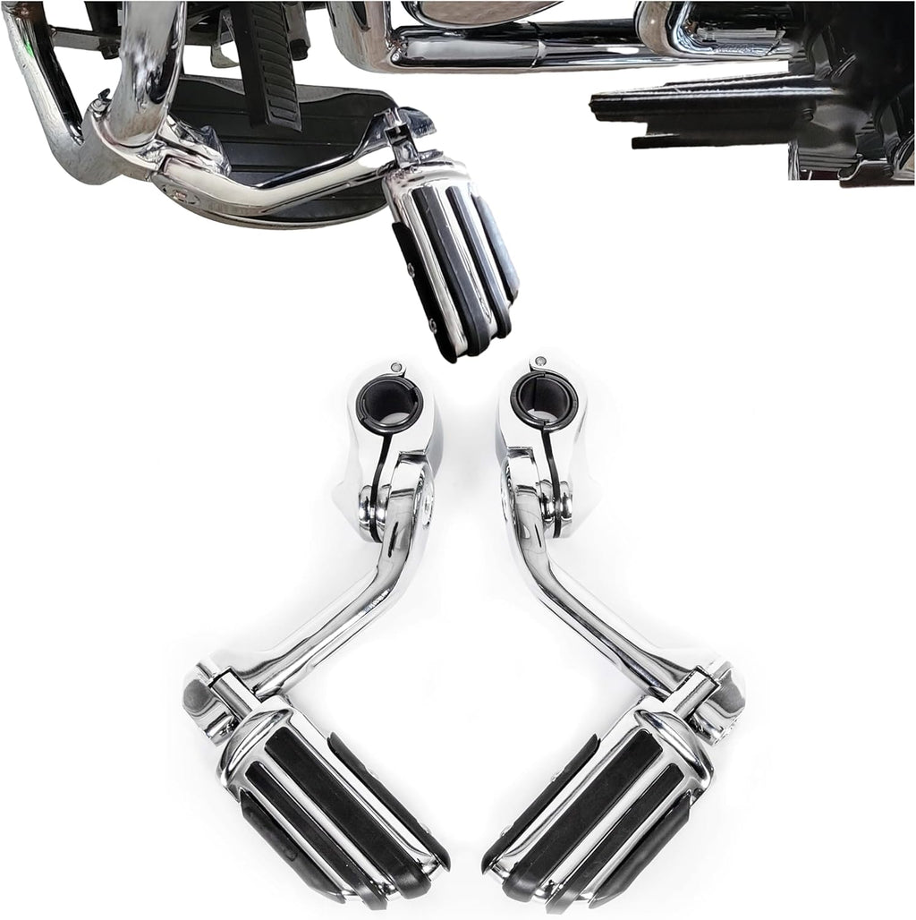 1-1/4" Long Highway Foot Pegs Pedal with Screws for 1.25" Motorcycle Crash Bar Engine Guards Mount Tubing M33630