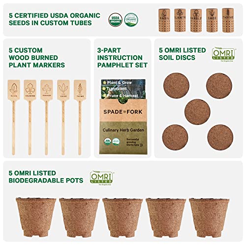 Organic Herb Garden Kit Indoor Starter Kit W85568